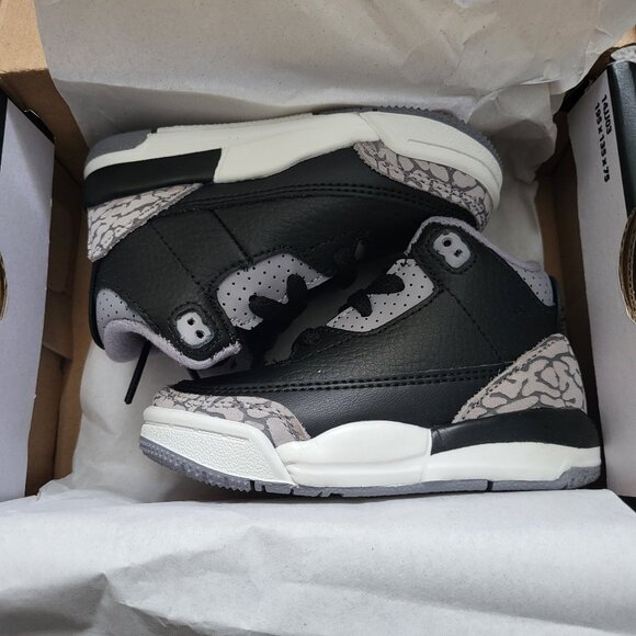 Baby Size 5c - Jordan 3 Retro Black Cement (2024) (TD) DM0968-010 Authentic New! - Picture 8 of 10